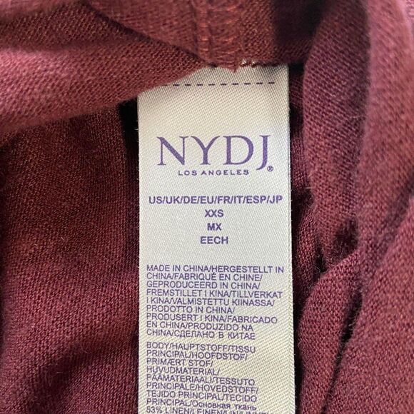 $59.  NYJD 3/4 Sleeve Boat Neck Top  Red Black NWT - Picture 8 of 8